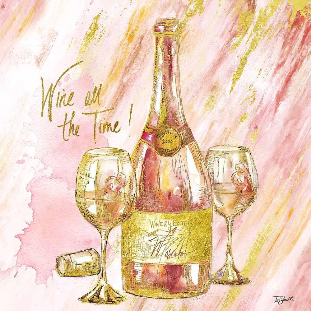 Rose All Day I (Wine All The Time) art print by Tre Sorelle Studios for $57.95 CAD