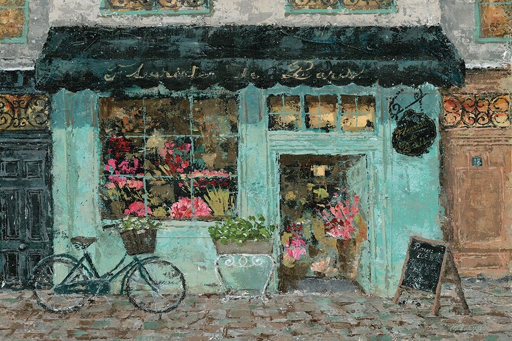 Parisian Flower Shop art print by Marie-Elaine Cusson for $57.95 CAD