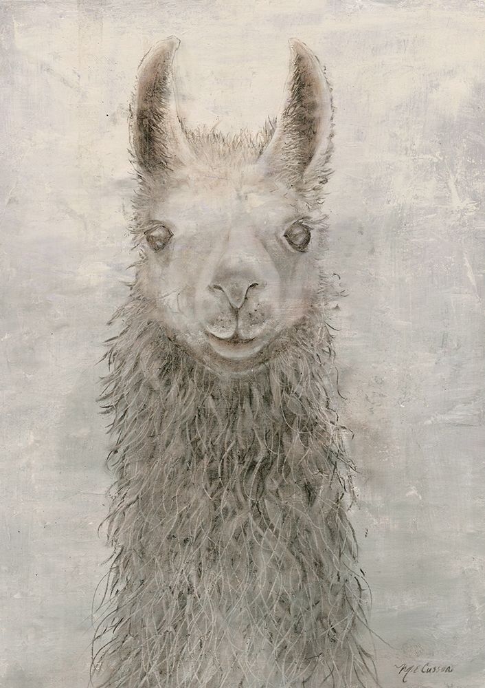 Llama Portrait art print by Marie-Elaine Cusson for $57.95 CAD