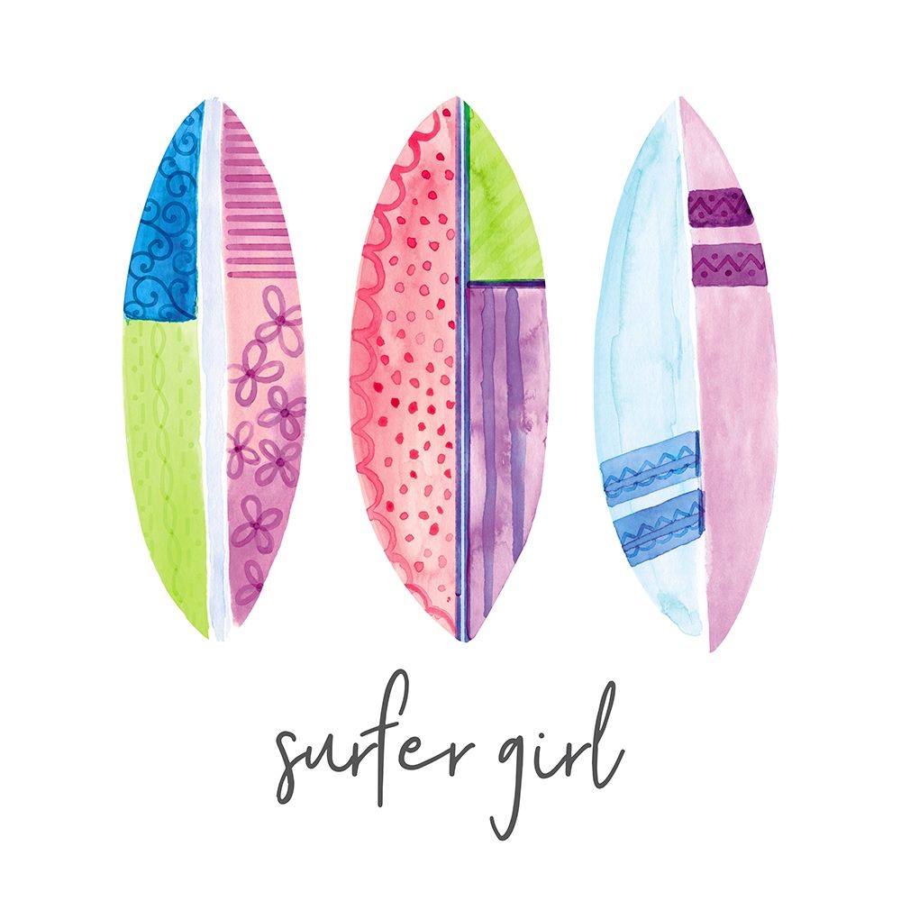 Sports Girl Surfer art print by Noonday Design for $57.95 CAD