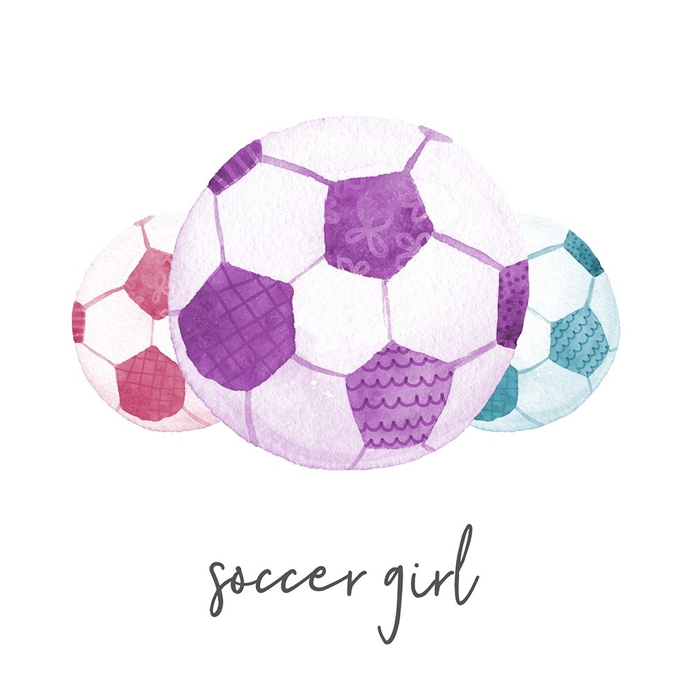 Sports Girl Soccer art print by Noonday Design for $57.95 CAD