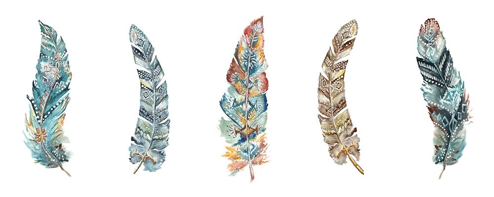 Tribal Feathers Panel art print by Tre Sorelle Studios for $57.95 CAD