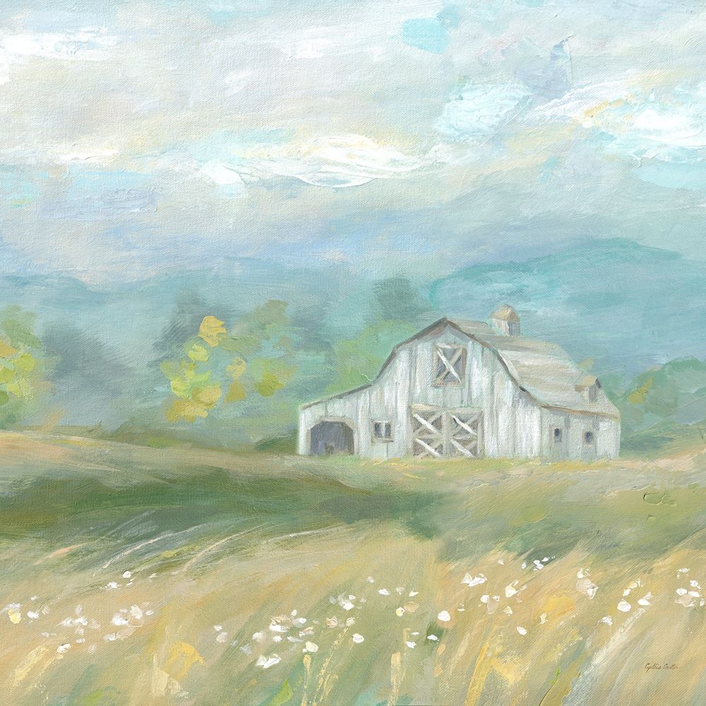 Country Meadow Farmhouse art print by Cynthia Coulter for $57.95 CAD