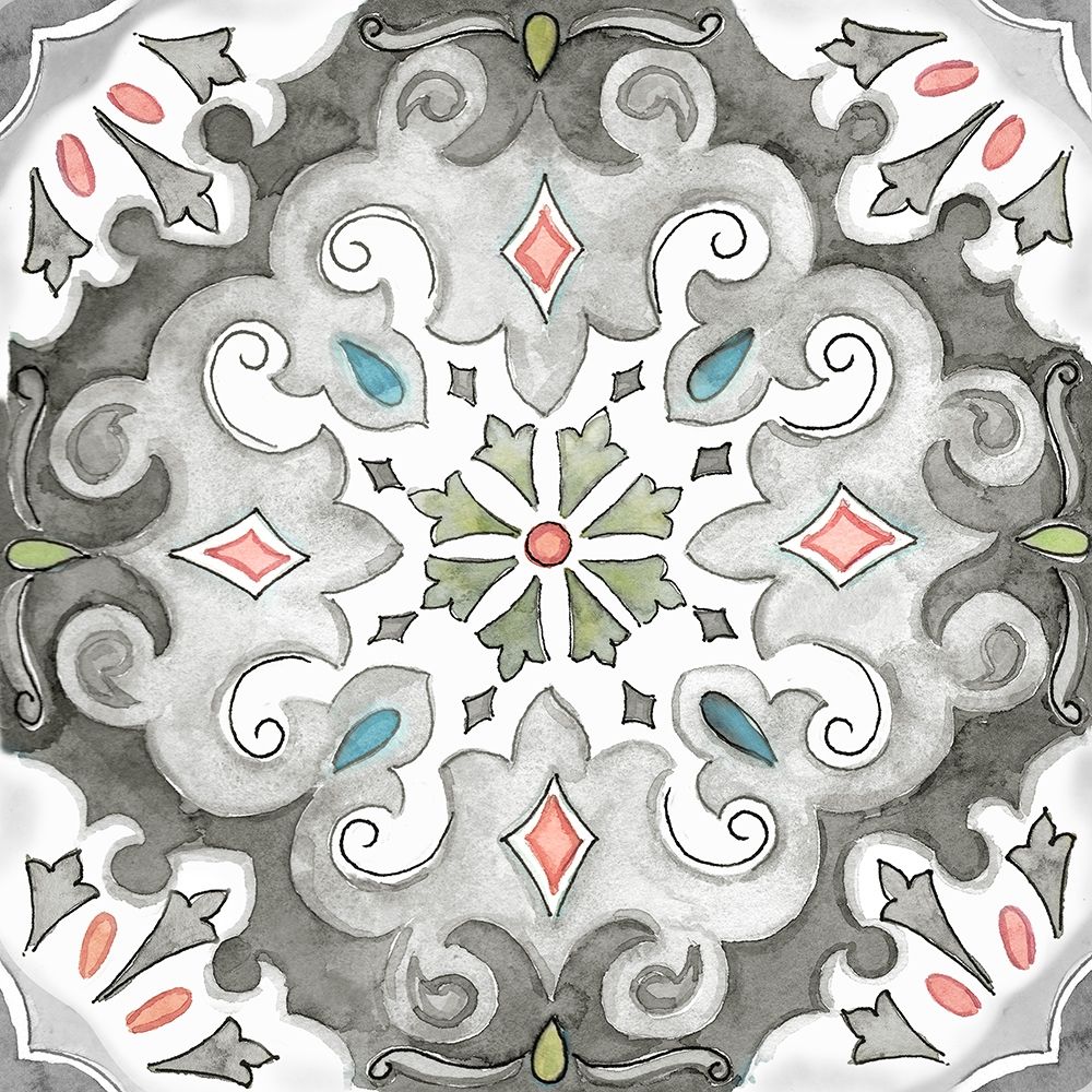 Jewel Medallion Gray I art print by Cynthia Coulter for $57.95 CAD