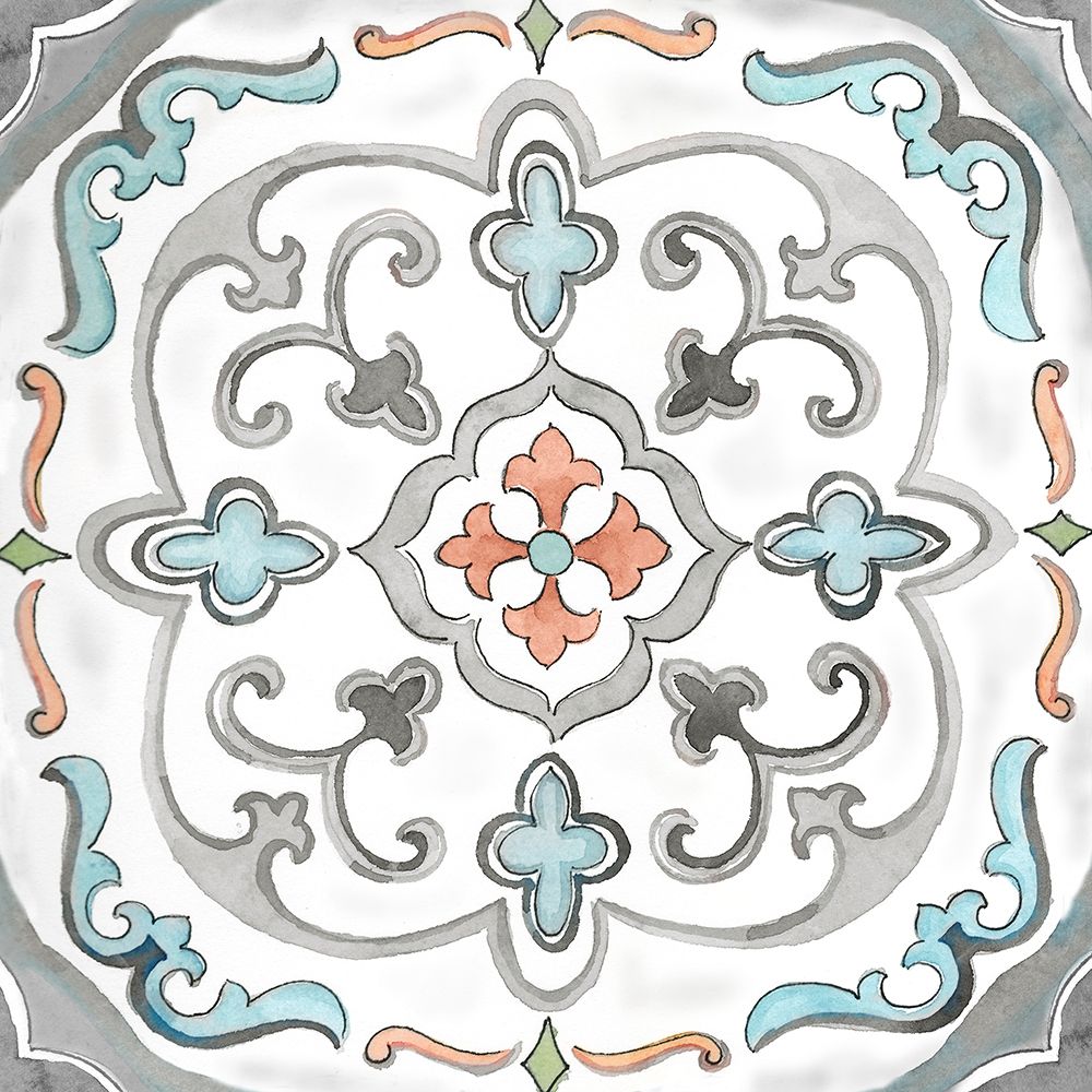 Jewel Medallion Gray II art print by Cynthia Coulter for $57.95 CAD