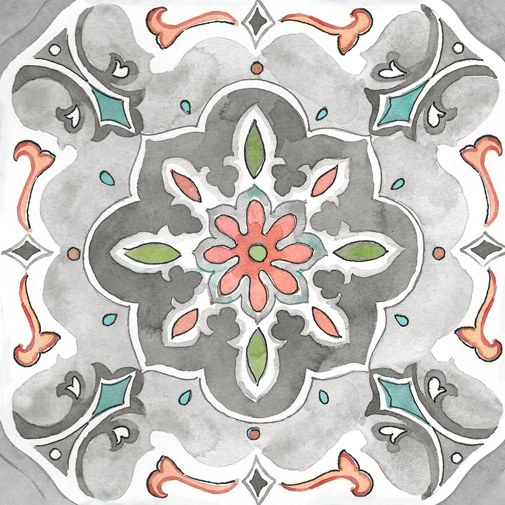 Jewel Medallion Gray III art print by Cynthia Coulter for $57.95 CAD