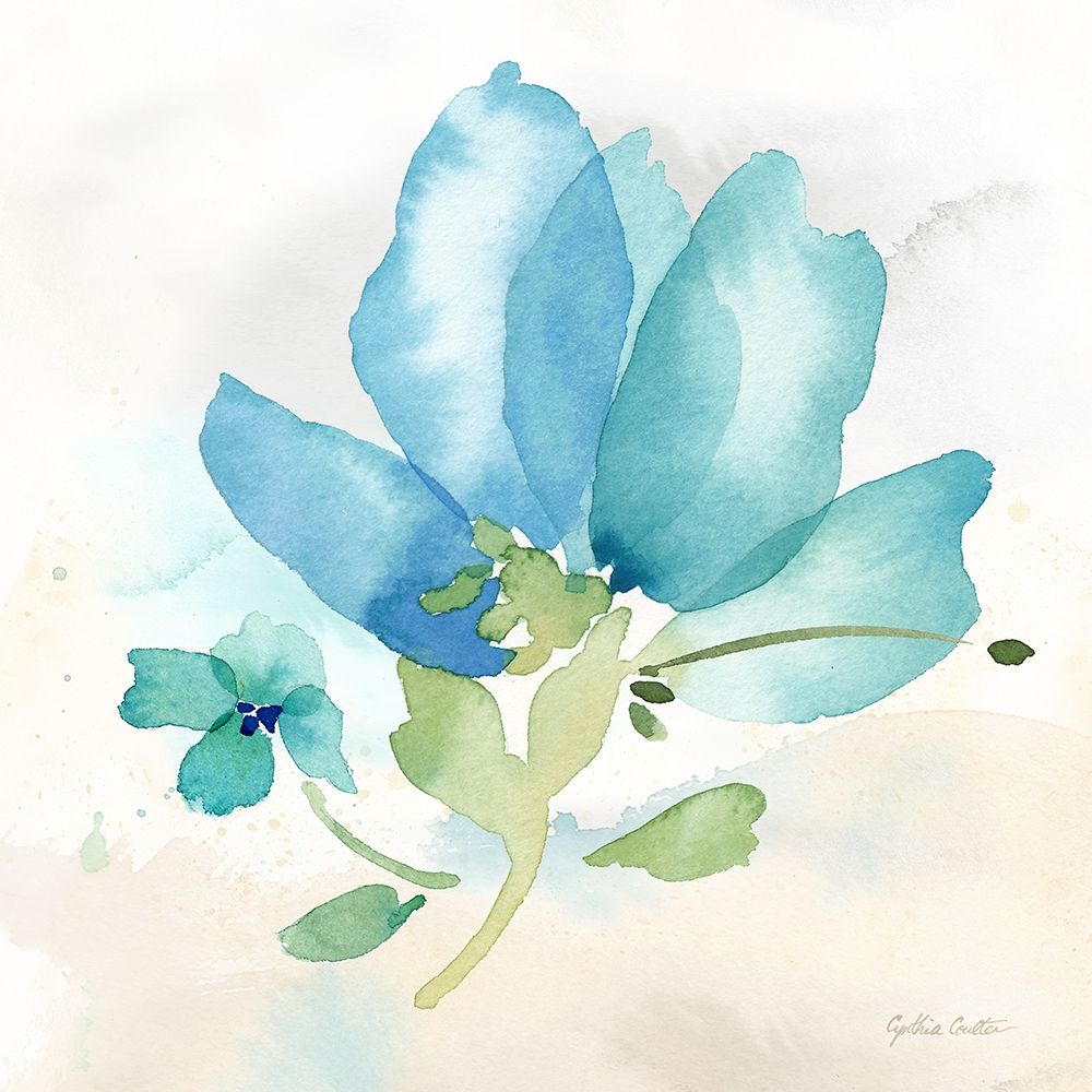 Poppy Single Blue art print by Cynthia Coulter for $57.95 CAD