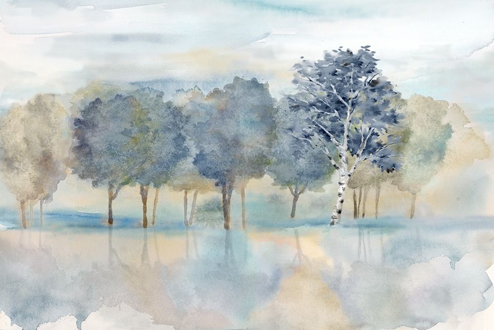 Treeline Reflection Landscape art print by Cynthia Coulter for $57.95 CAD