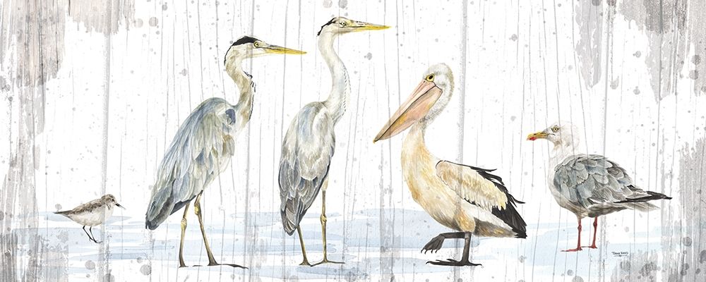 Birds of the Coast Rustic Panel art print by Tara Reed for $57.95 CAD