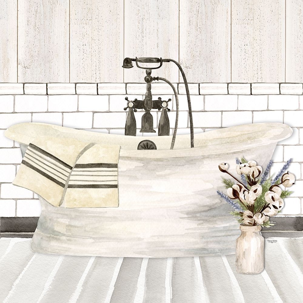 Farmhouse Bath I Tub art print by Tara Reed for $57.95 CAD