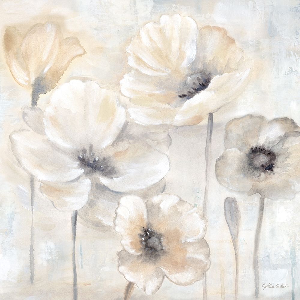 Gray Poppy Garden II art print by Cynthia Coulter for $57.95 CAD