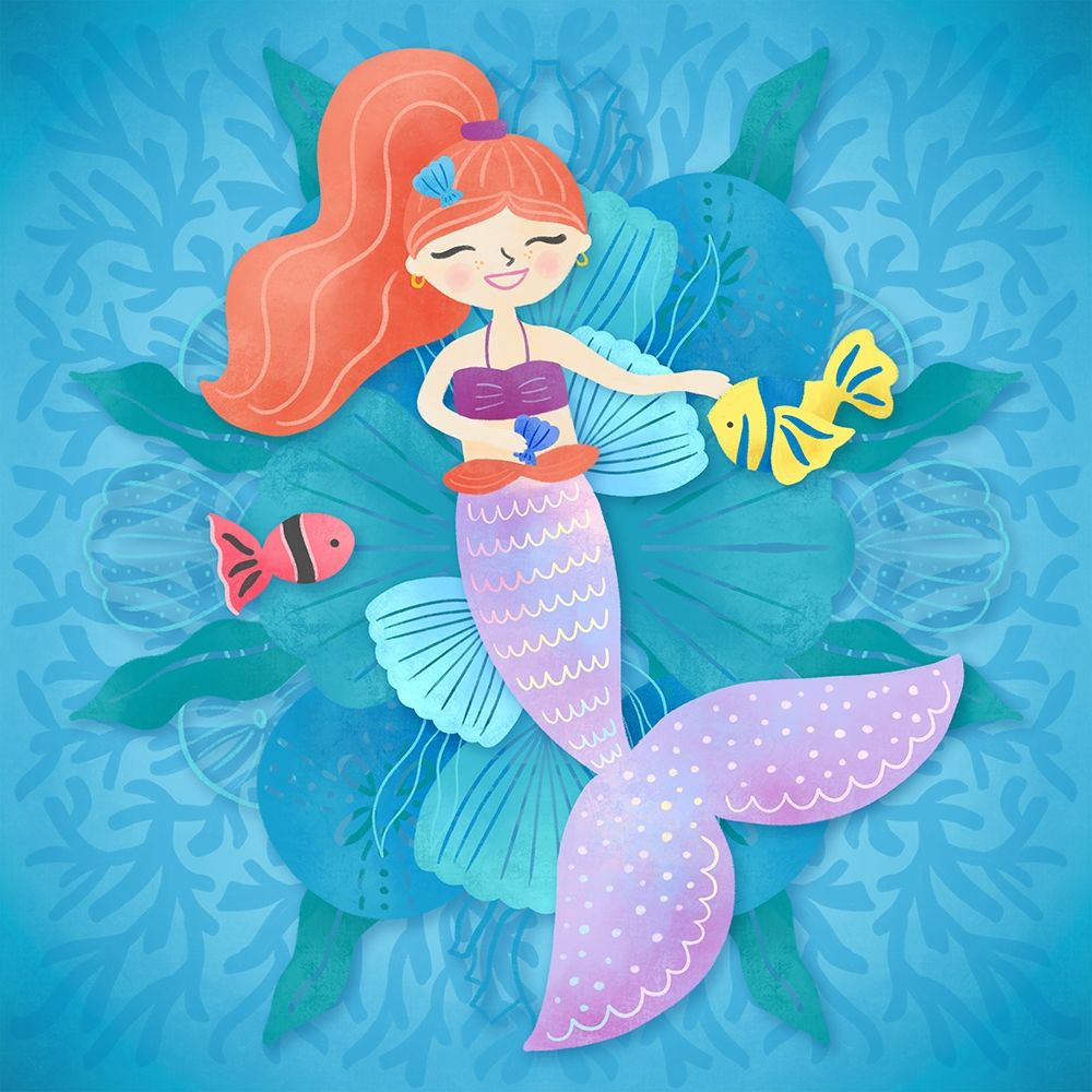 Mermaid red hair art print by Noonday Design for $57.95 CAD