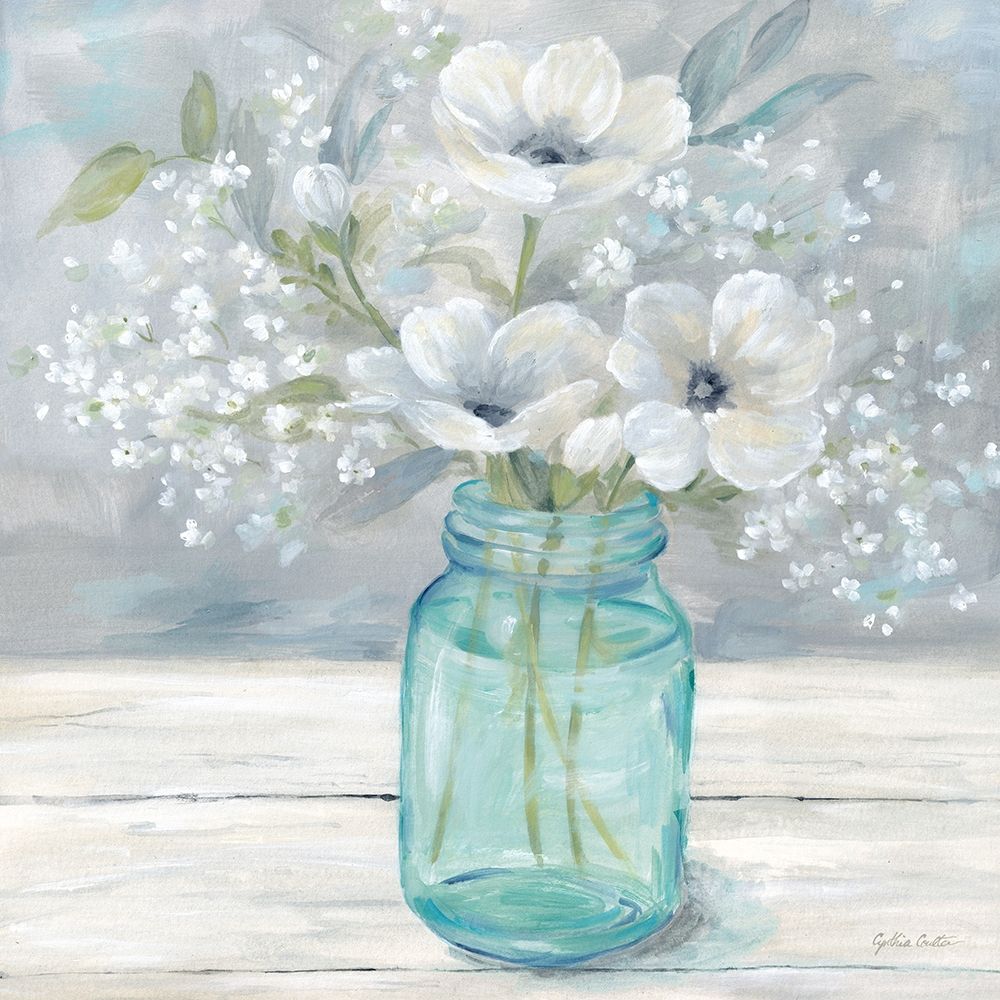 Vintage Jar Bouquet I art print by Cynthia Coulter for $57.95 CAD