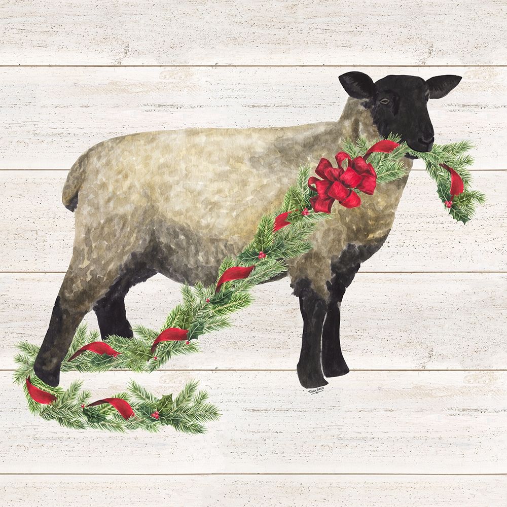 Christmas on the Farm V-Sheep art print by Tara Reed for $57.95 CAD