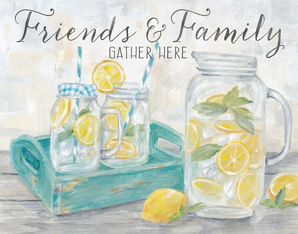 Friends and Family Country Lemons Landscape art print by Cynthia Coulter for $57.95 CAD