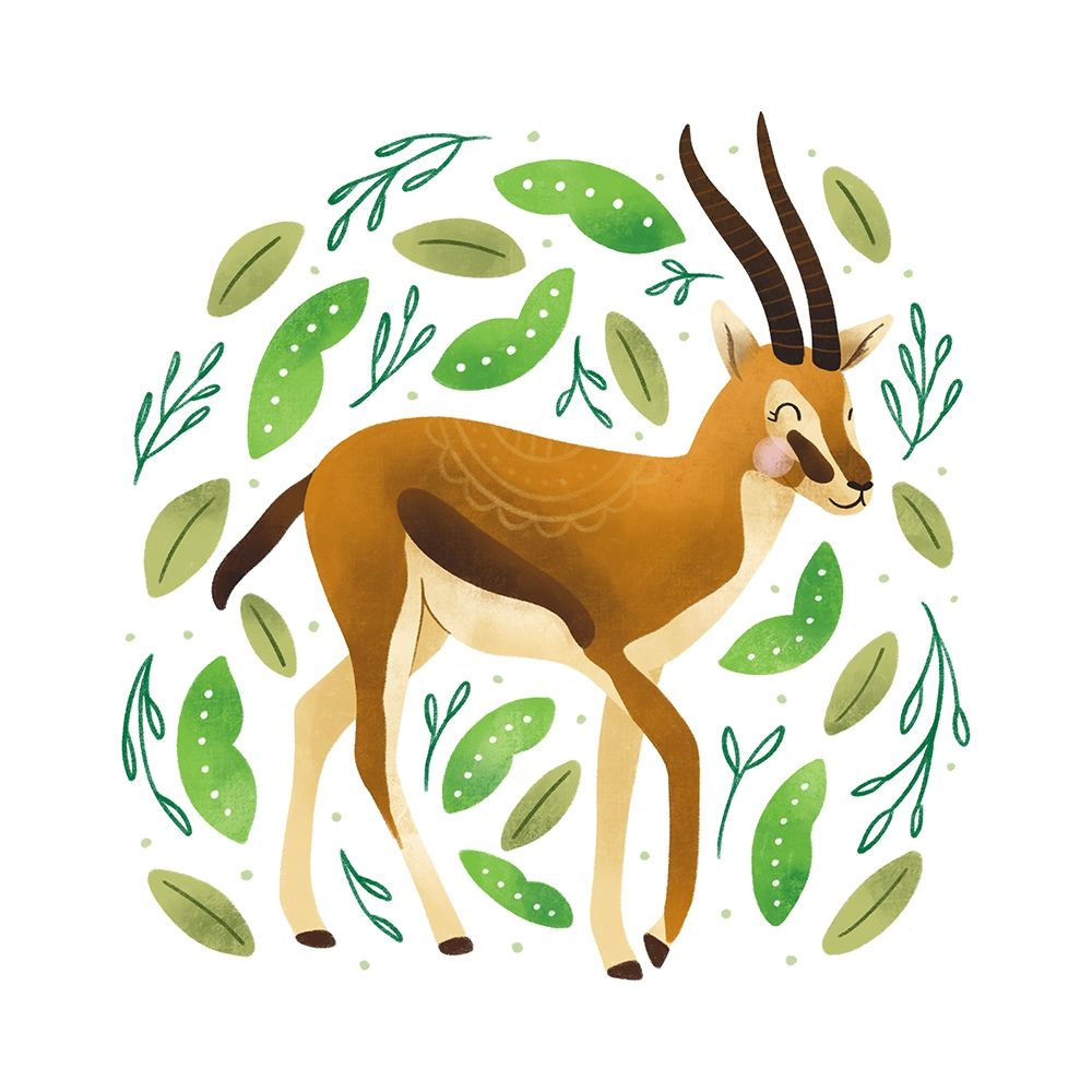 Safari Cuties Gazelle art print by Noonday Design for $57.95 CAD