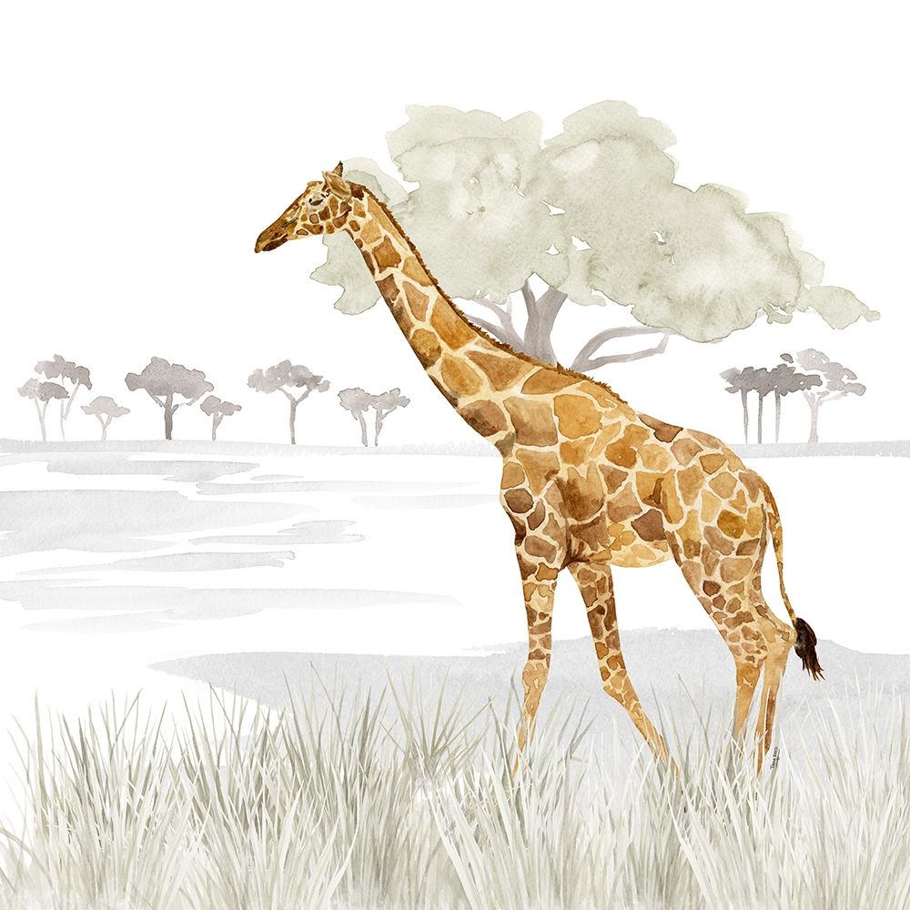 Serengeti Giraffe Square art print by Tara Reed for $57.95 CAD