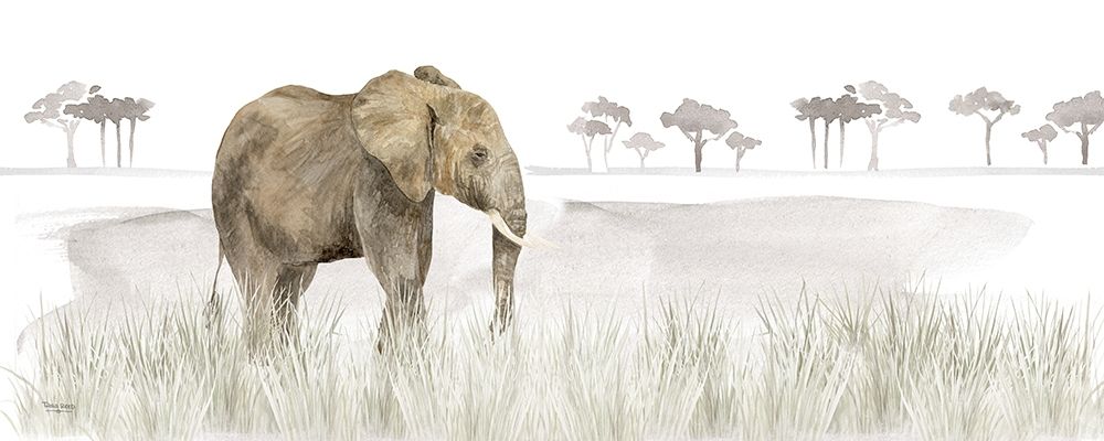 Serengeti Elephant horizontal panel art print by Tara Reed for $57.95 CAD