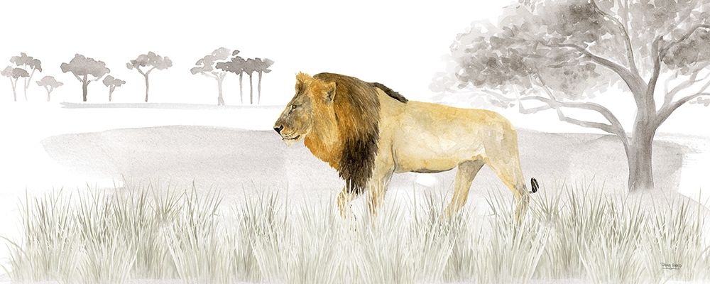 Serengeti Lion horizontal panel art print by Tara Reed for $57.95 CAD