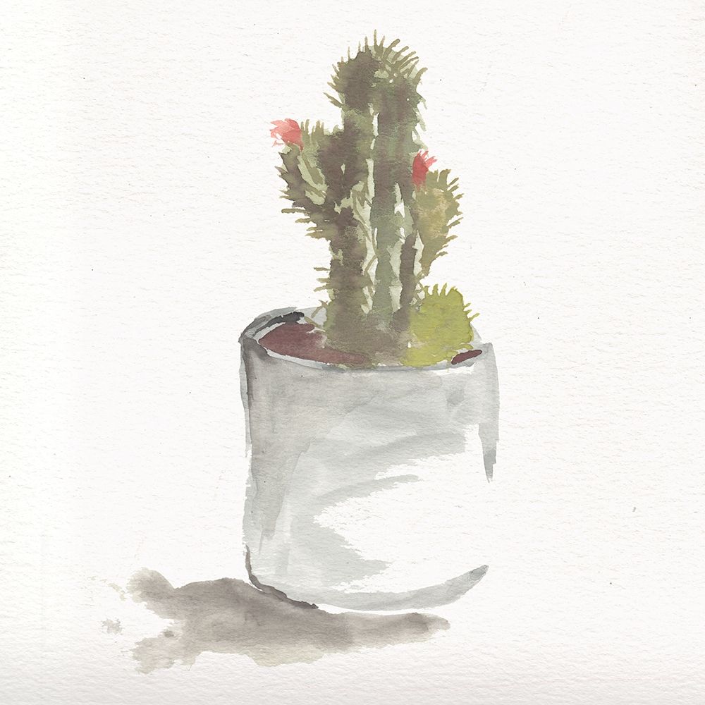 Watercolor Cactus Still Life II art print by Marcy Chapman for $57.95 CAD