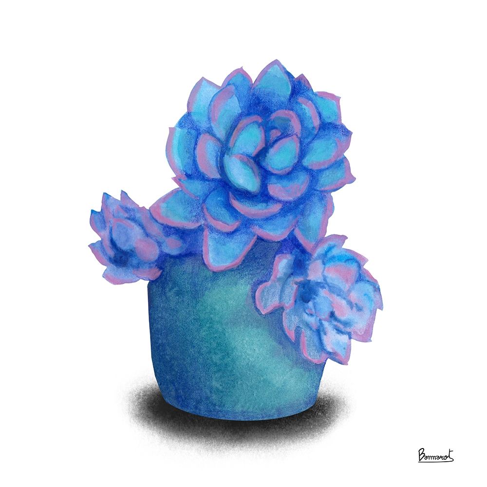 Turquoise Succulents I art print by Bannarot for $57.95 CAD