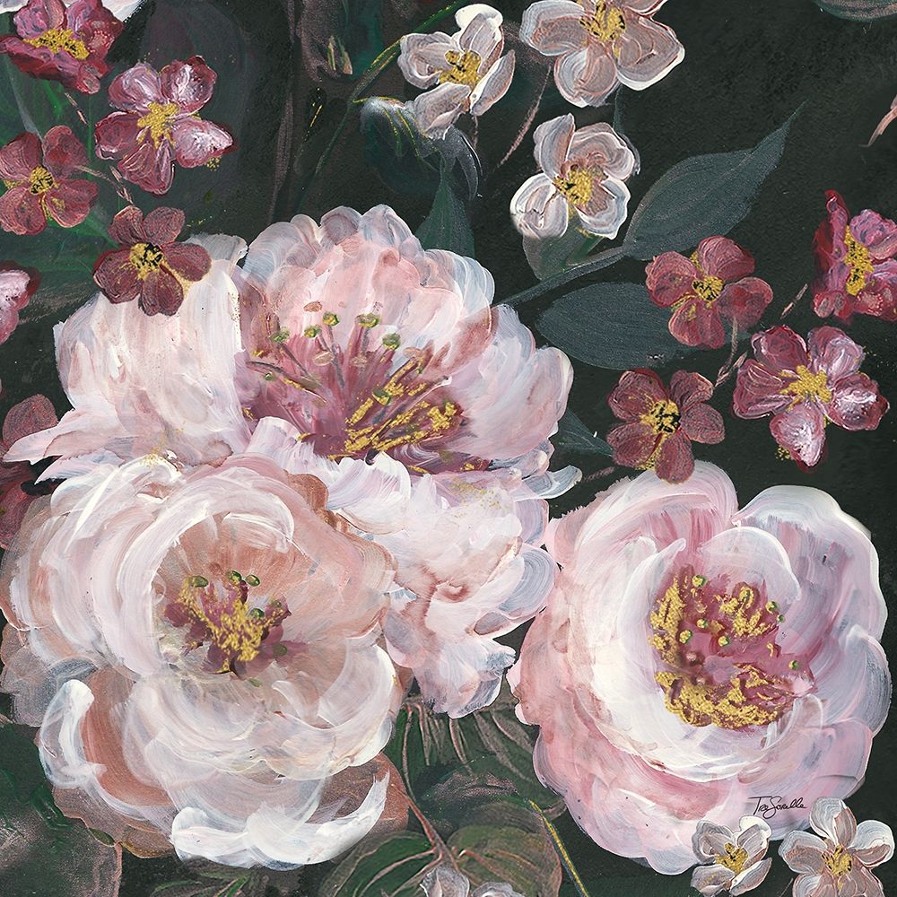 Romantic Moody Florals on Black II art print by Tre Sorelle Studios for $57.95 CAD