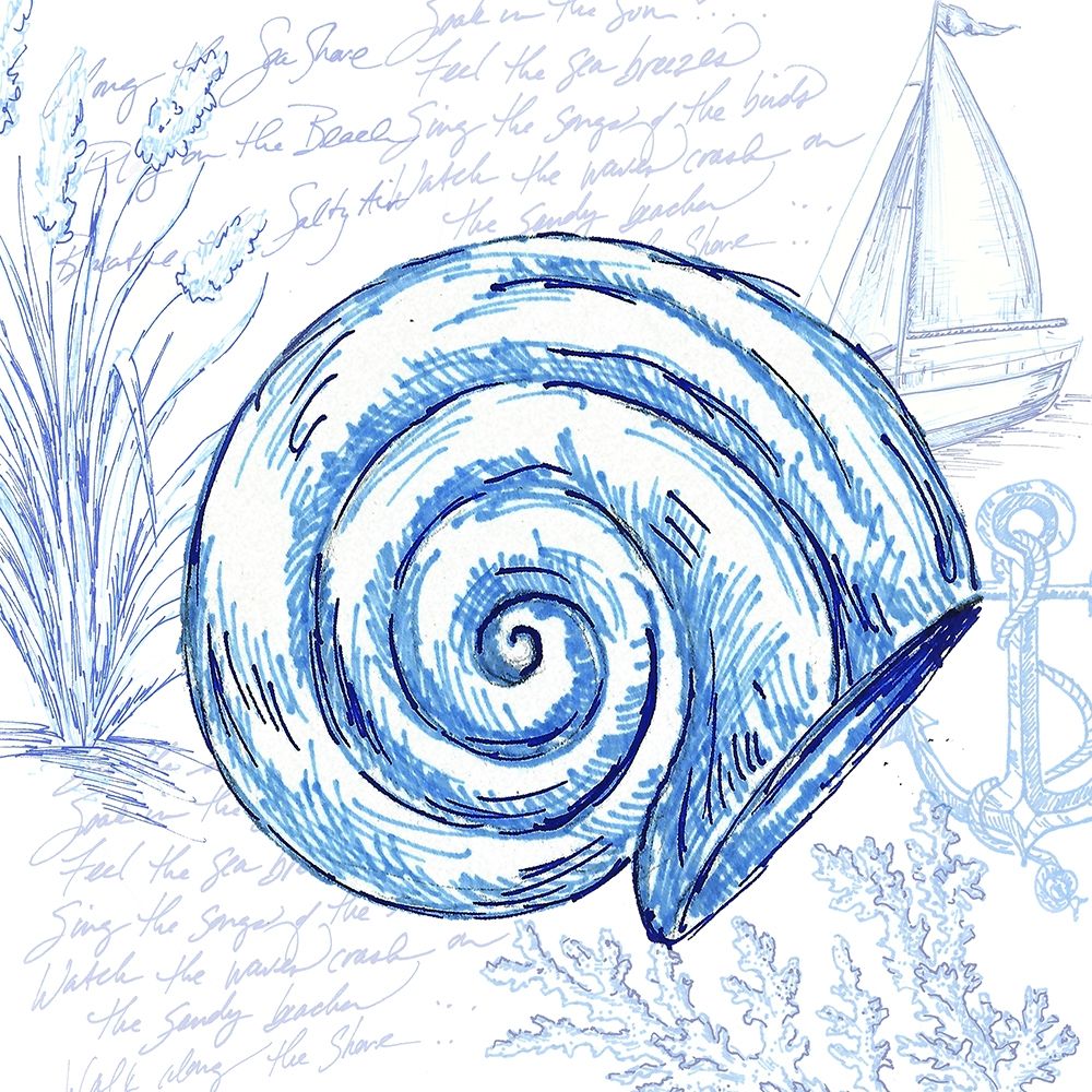 Coastal Sketchbook-Nautilus  art print by Tre Sorelle Studios for $57.95 CAD