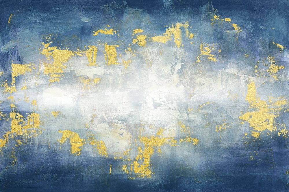 Sunrise Abstract Blue Landscape art print by Tre Sorelle Studios for $57.95 CAD