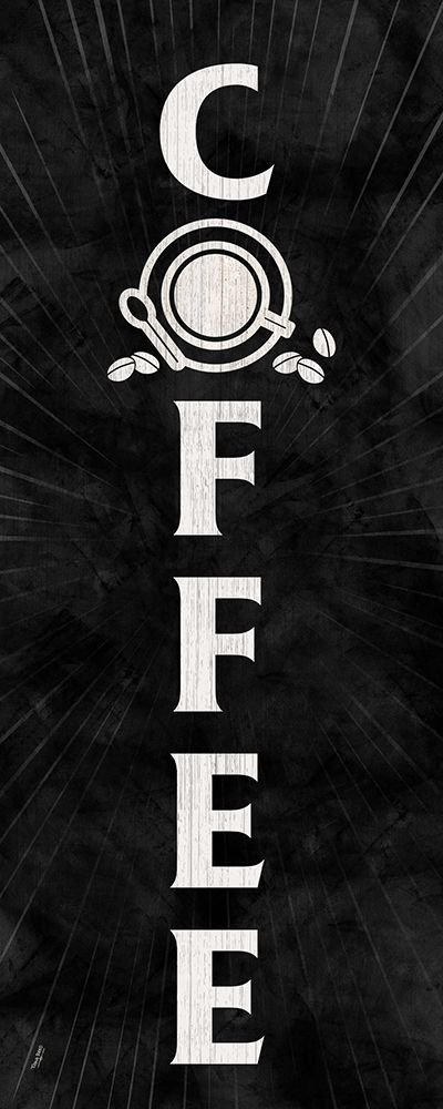 Coffee Humor vertical black I-Coffee art print by Tara Reed for $57.95 CAD