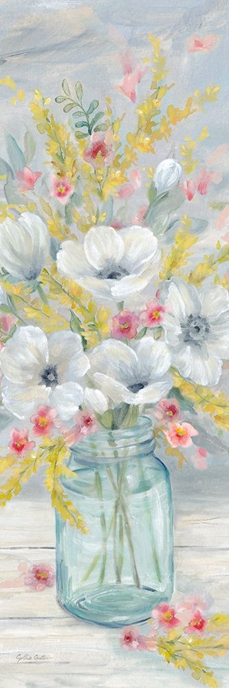 Farmhouse Bouquet vertical I art print by Cynthia Coulter for $57.95 CAD
