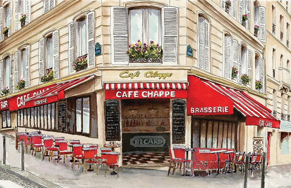 CafÃƒÂ© Paris art print by Marie-Elaine Cusson for $57.95 CAD