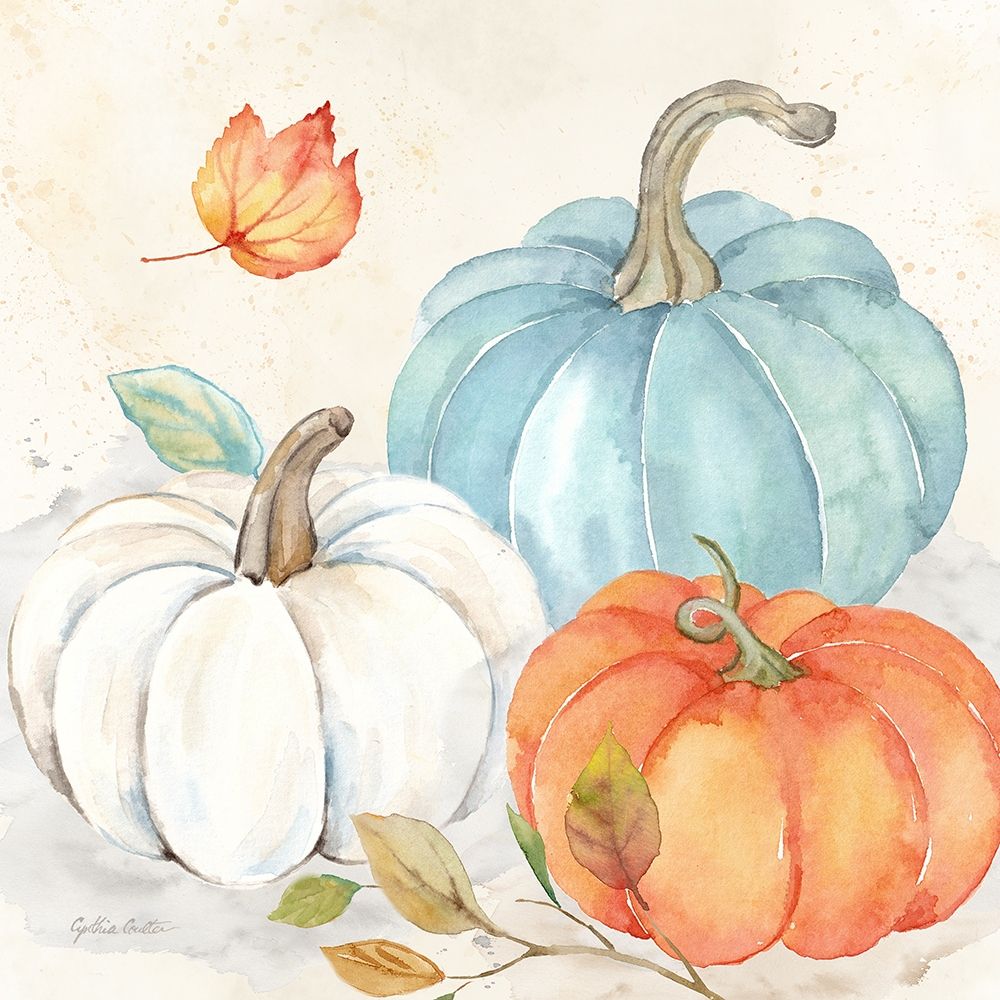Pumpkin Patch I art print by Cynthia Coulter for $57.95 CAD