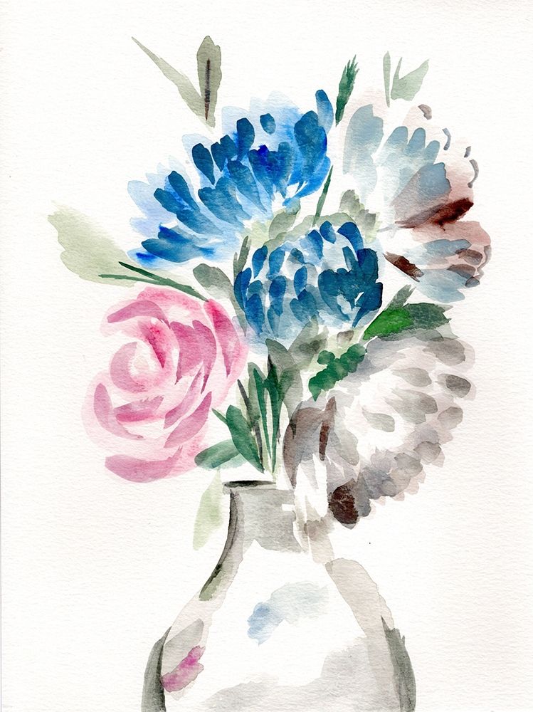 Floral Vase II art print by Marcy Chapman for $57.95 CAD