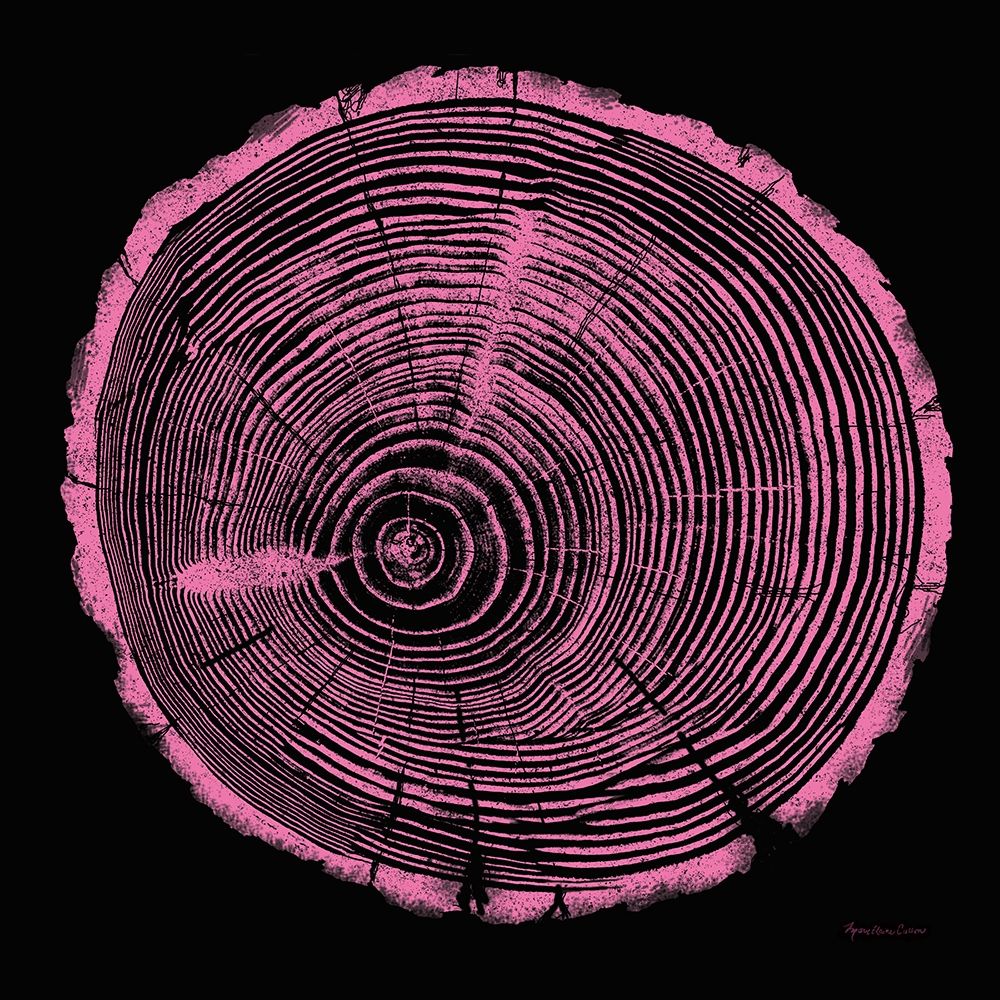 Tree Trunk pink on black art print by Marie-Elaine Cusson for $57.95 CAD