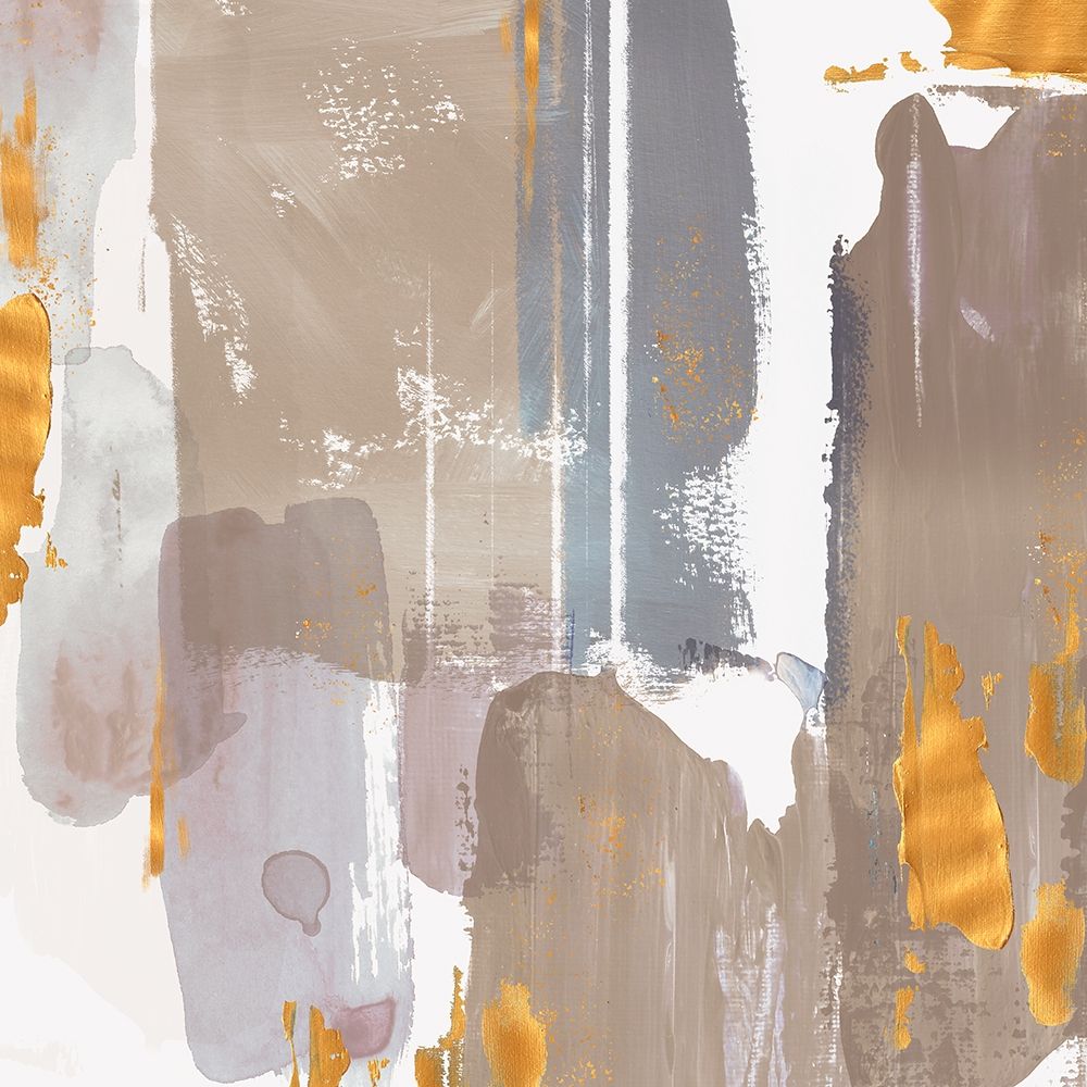 Icescape Abstract Grey Gold I art print by Northern Lights for $57.95 CAD