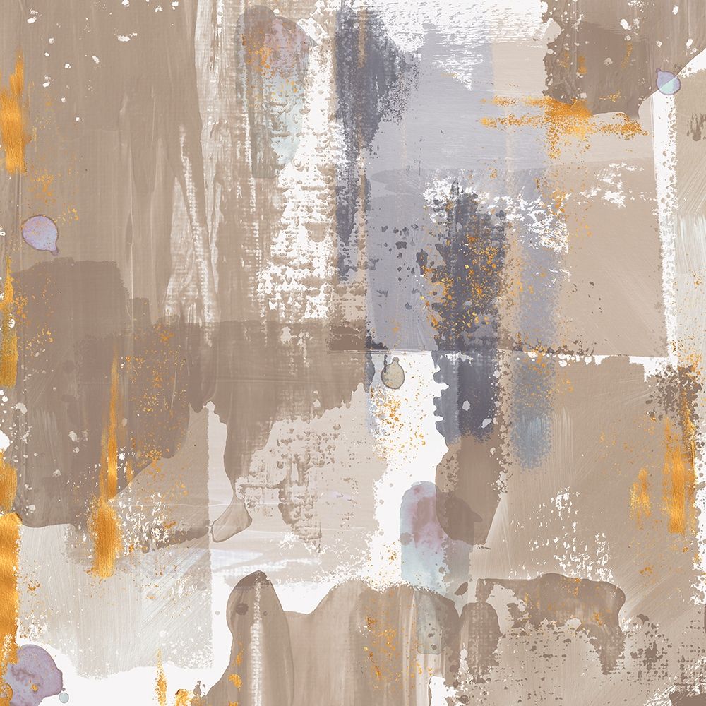 Icescape Abstract Grey Gold IV art print by Northern Lights for $57.95 CAD