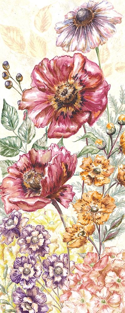 Wildflower Medley panel cream II art print by Tre Sorelle Studios for $57.95 CAD