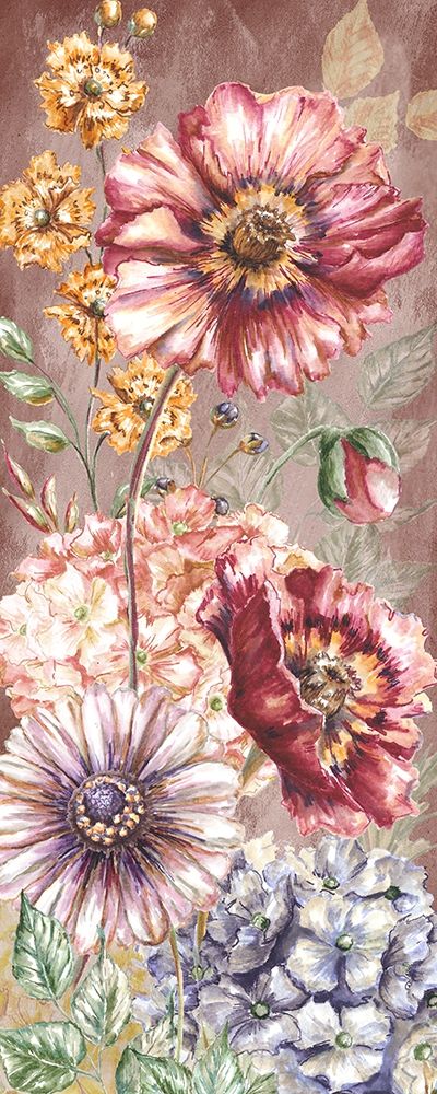Wildflower Medley panel gold I art print by Tre Sorelle Studios for $57.95 CAD