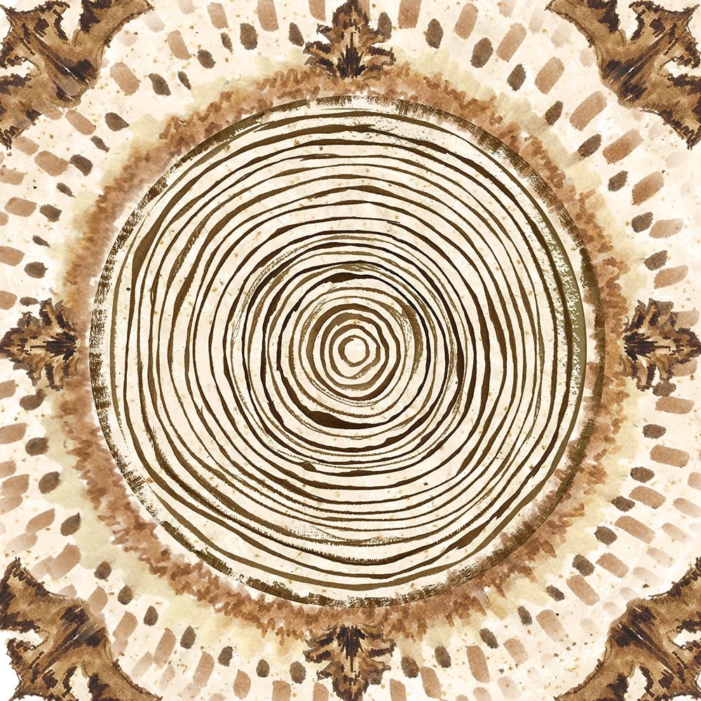 Warm Tribal Texture Medallion III art print by Tre Sorelle Studios for $57.95 CAD