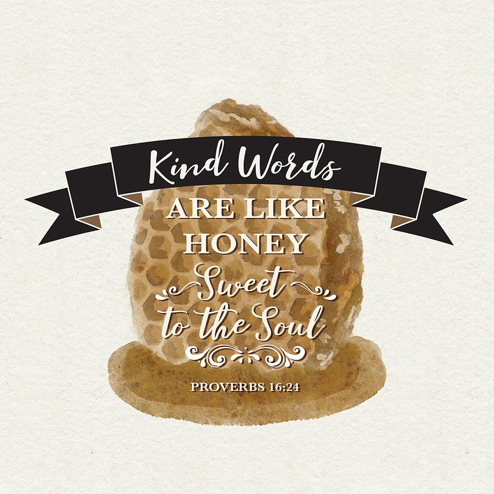 Bee Hive Sentiment II-Kind Words art print by Bannarot for $57.95 CAD
