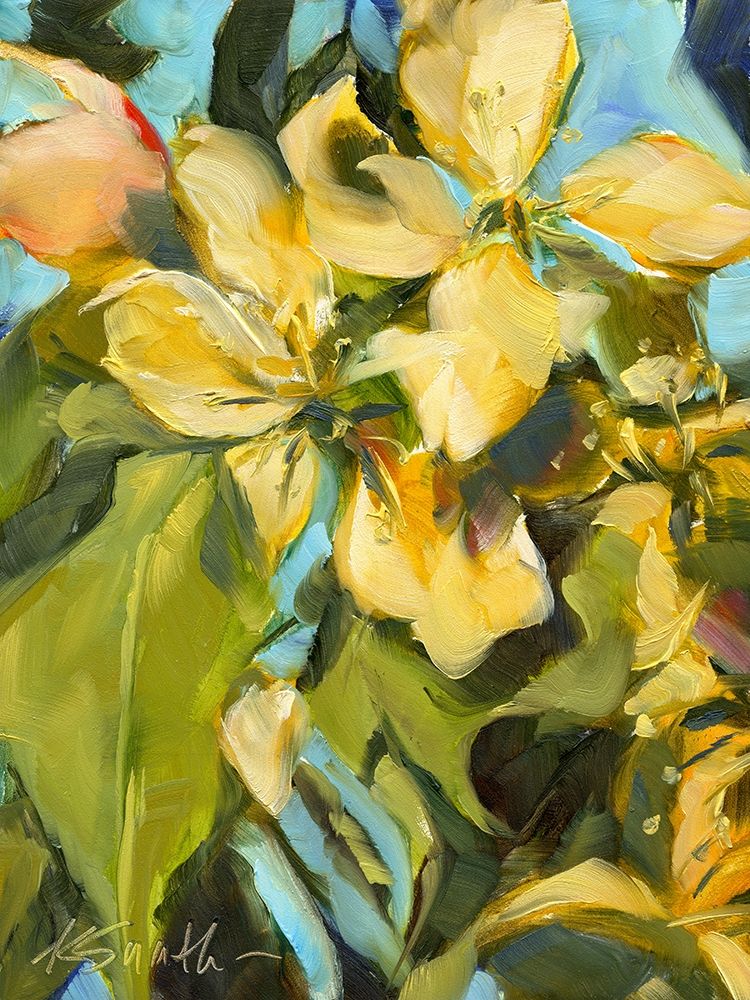Golden Floral art print by Kim Smith for $57.95 CAD