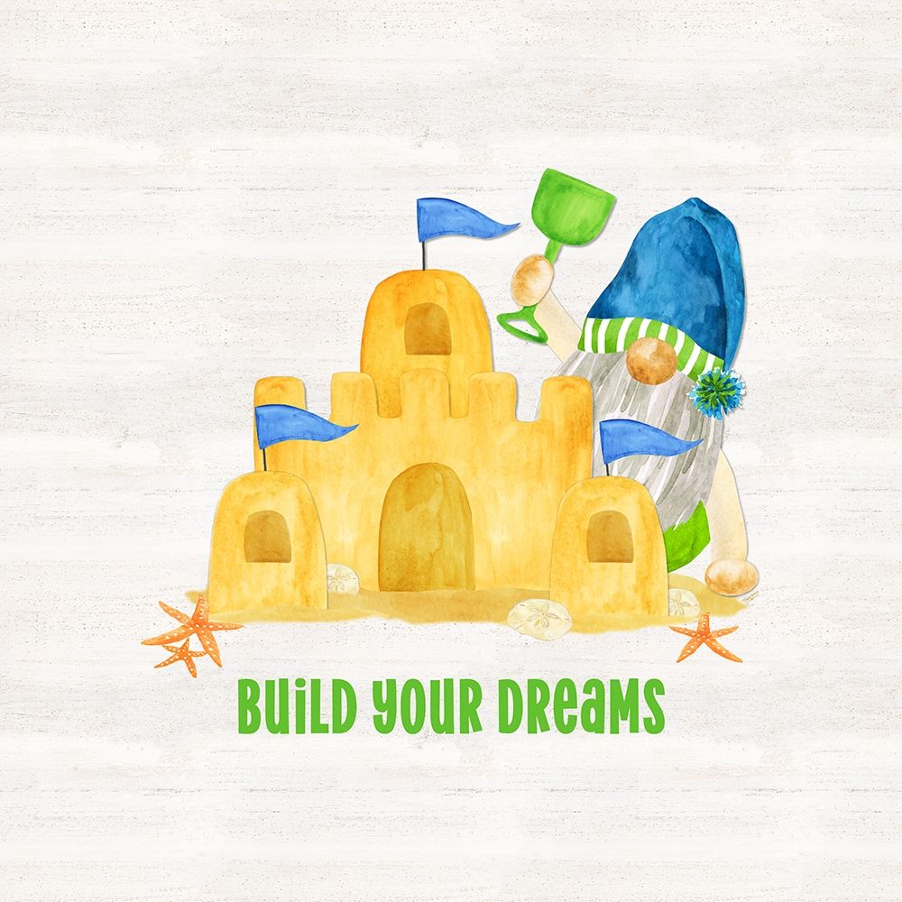Gnomes of Summer sentiment I-Build art print by Tara Reed for $57.95 CAD