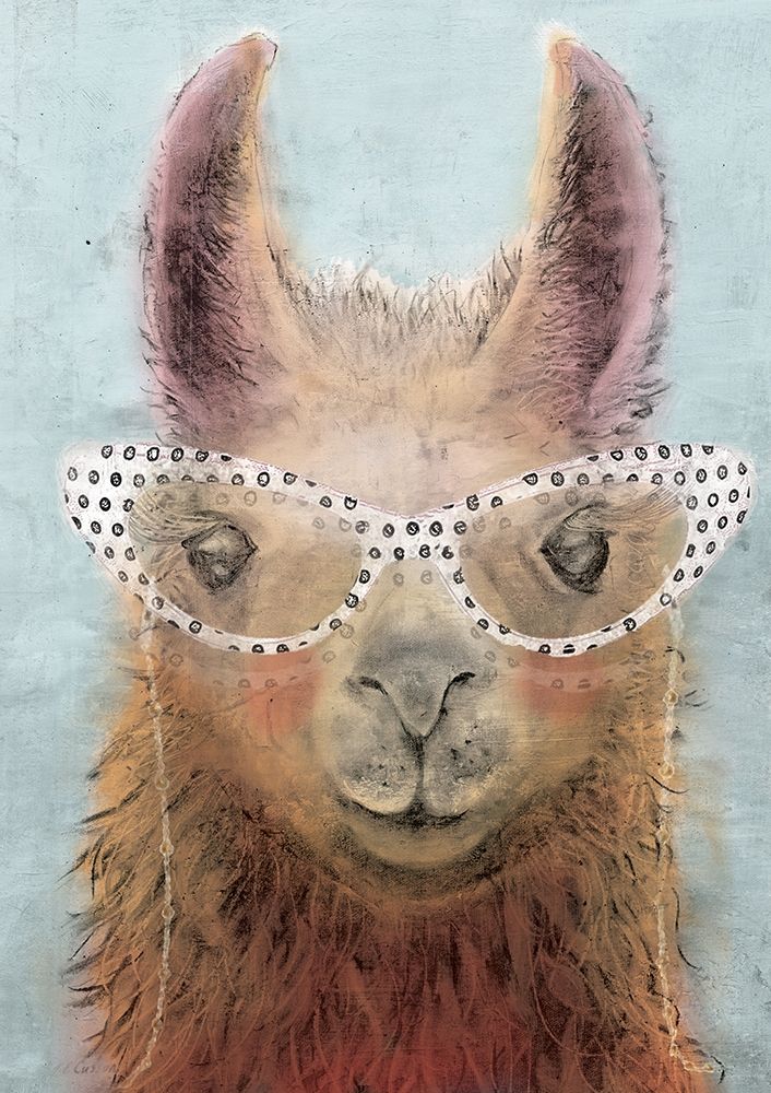 Colorful Llama panel II art print by Marie-Elaine Cusson for $57.95 CAD