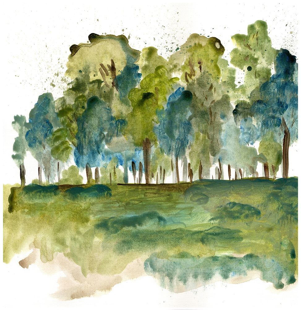 Blue Tree Forest art print by Marcy Chapman for $57.95 CAD