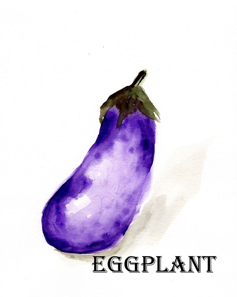 Veggie Sketch  VII-Eggplant art print by Marcy Chapman for $57.95 CAD