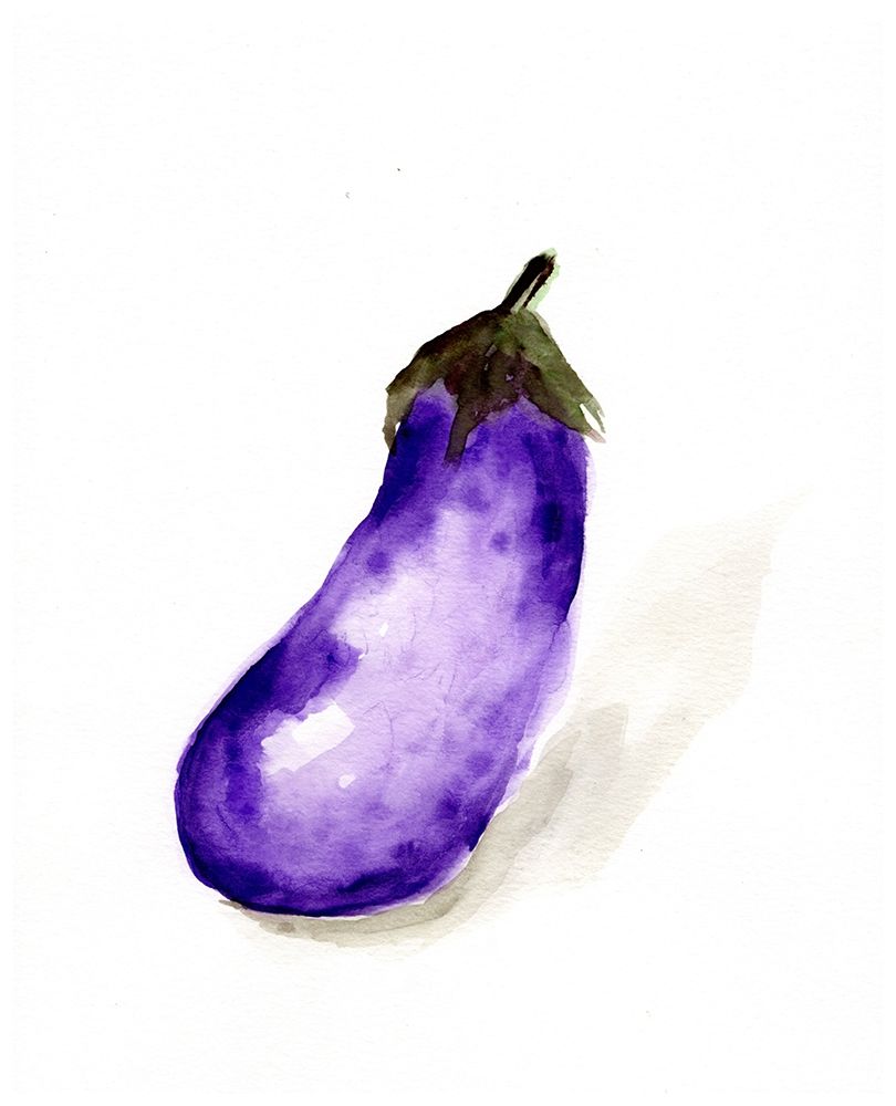 Veggie Sketch plain  VII-Eggplant art print by Marcy Chapman for $57.95 CAD