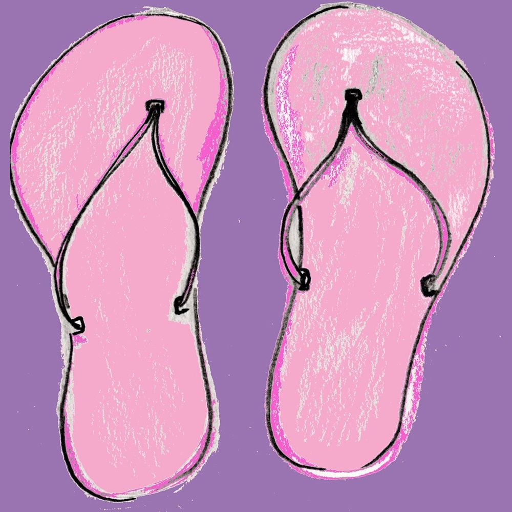 Sandals in Pink art print by Marcy Chapman for $57.95 CAD