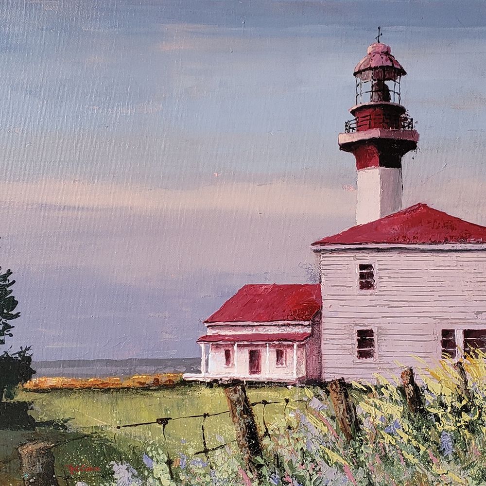 Lighthouse Point  square art print by Marie-Elaine Cusson for $57.95 CAD