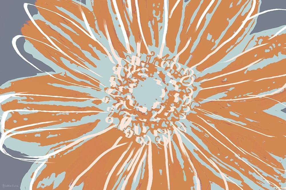 Flower Pop Sketch I-Blue and Orange art print by Marie-Elaine Cusson for $57.95 CAD