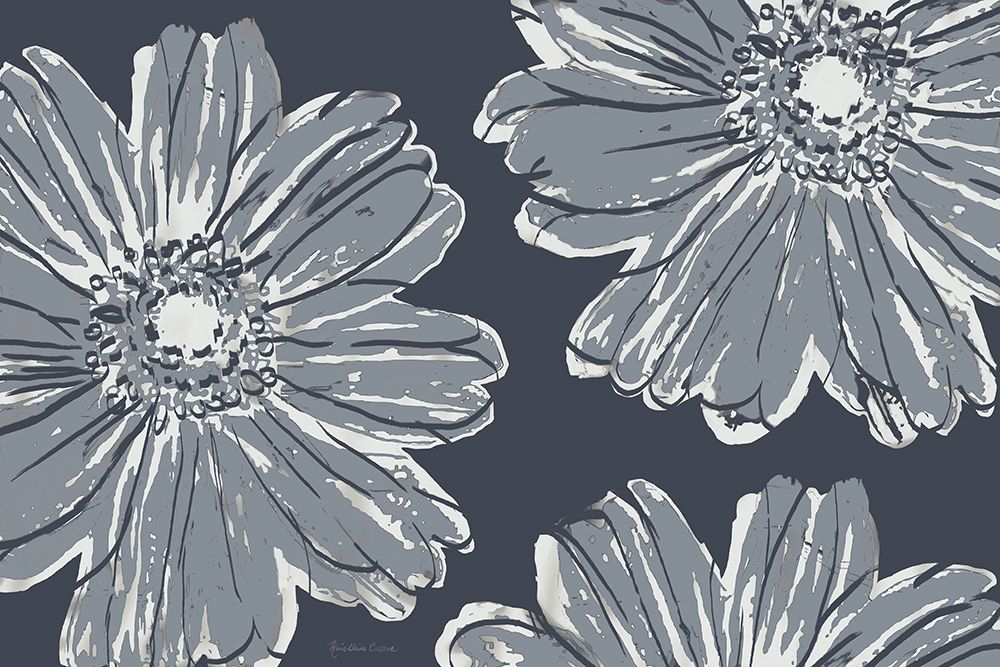 Flower Pop Sketch V-Shades of Grey art print by Marie-Elaine Cusson for $57.95 CAD